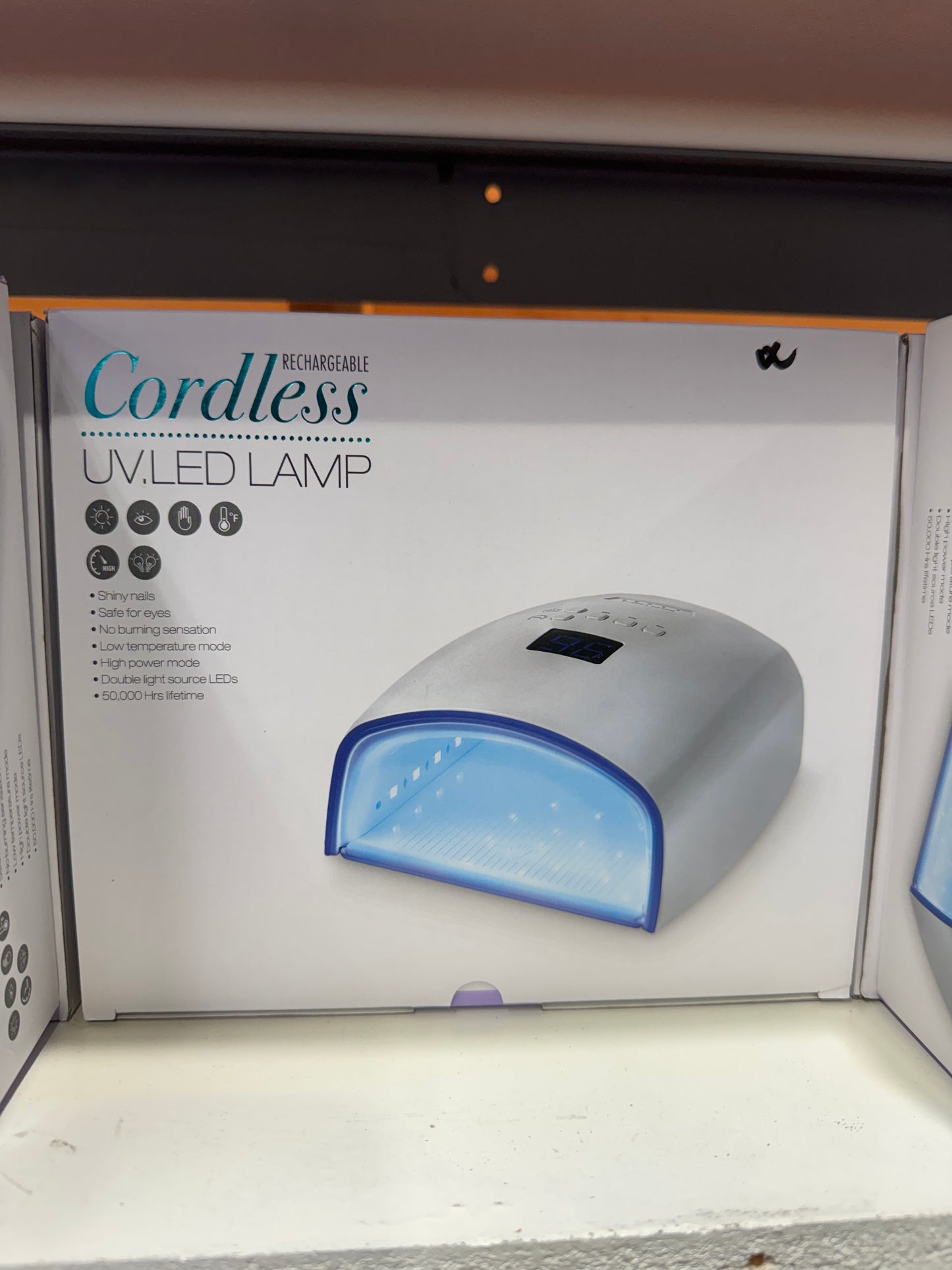 RECHARGEABLE CORDLESS UV LED LAMP X20 HEART WHITE