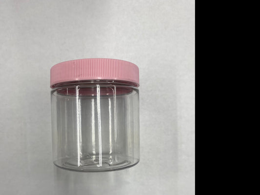 8 OZ PLASTIC JAR PINK TOP