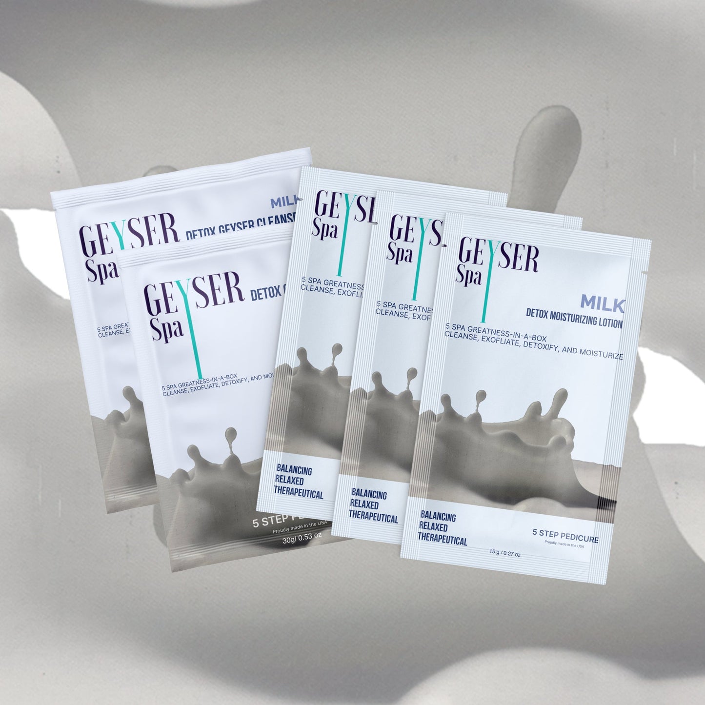 Geyser Spa 5 Step Pedicure Kit Milk
