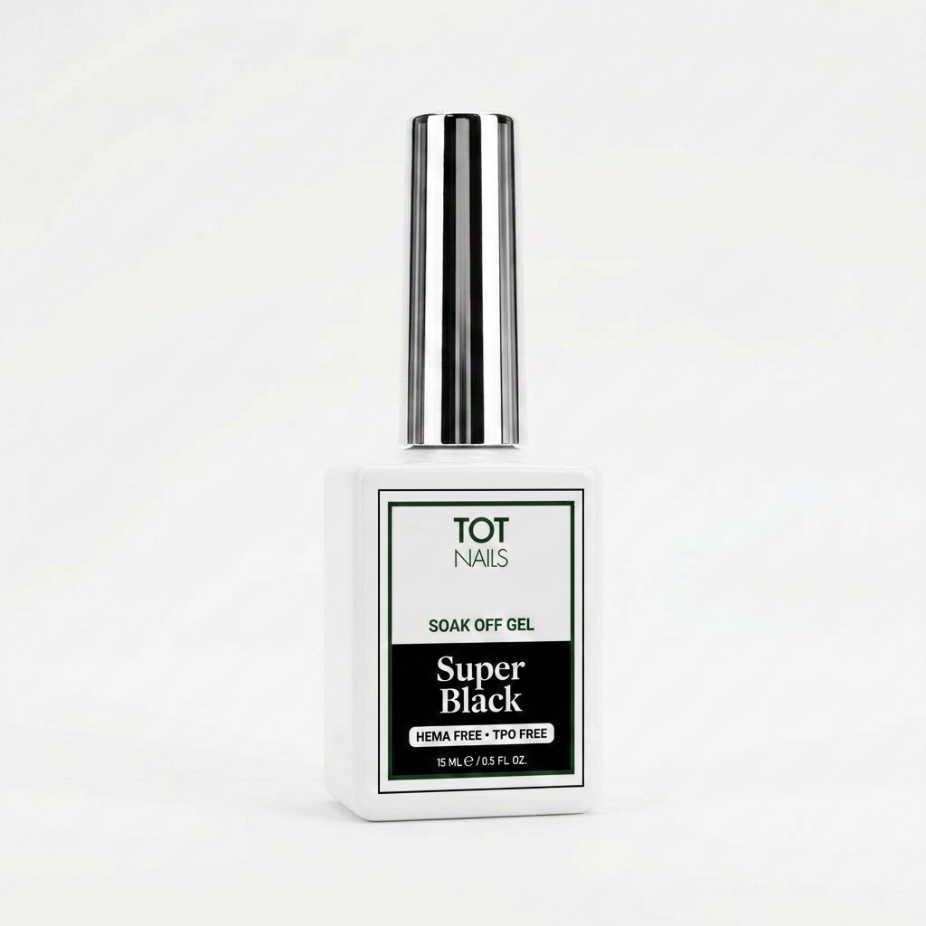 TOT NAILS Soak Off Gel Super Black
