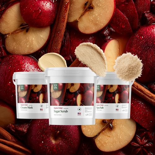 Apple Cider Pedi Spa Combo - cream mask, sugar scrub and spa salt in Apple Cider