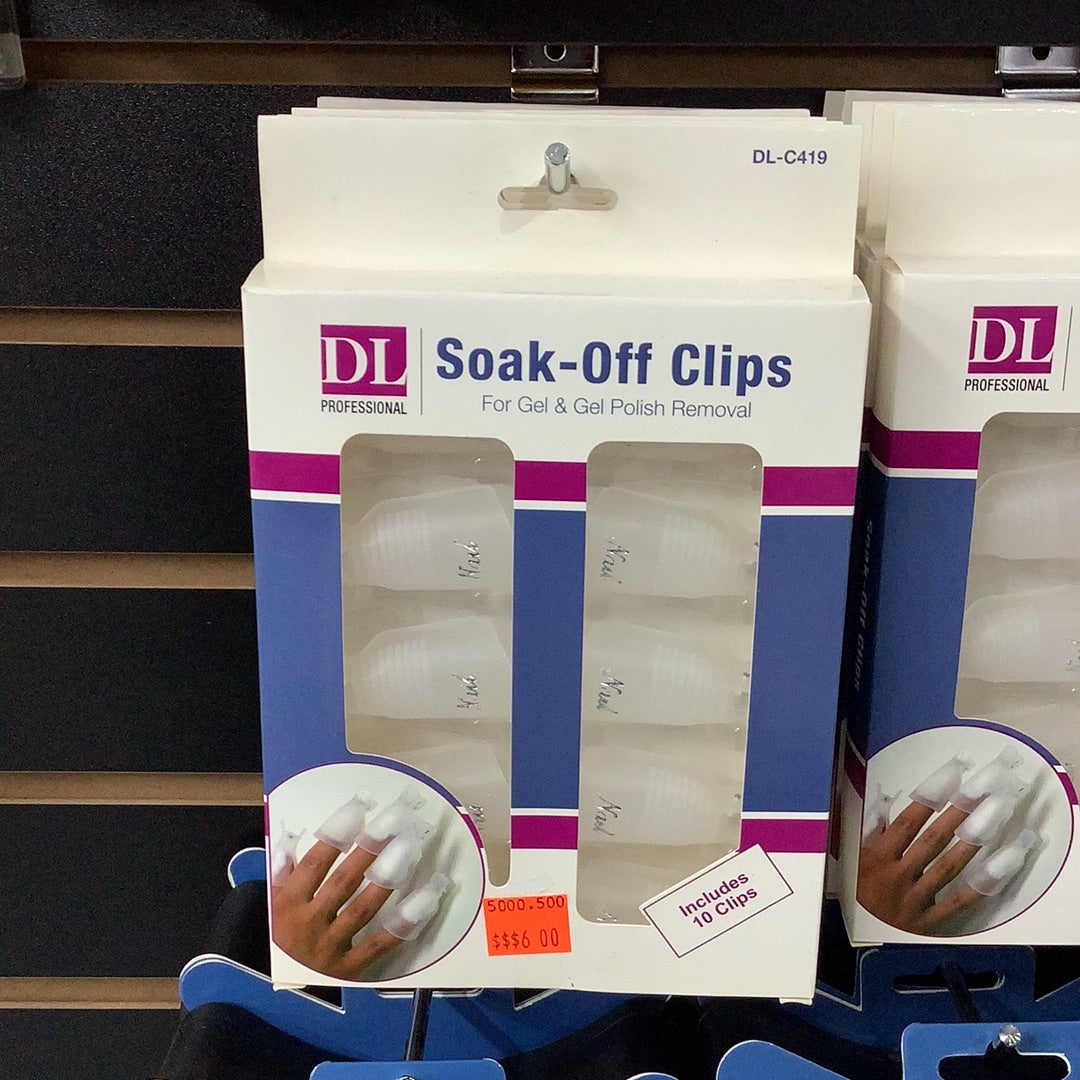 DL SOAK-OFF CLIPS FOR GEL & GEL POLISH REMOVAL (10 CLIPS)