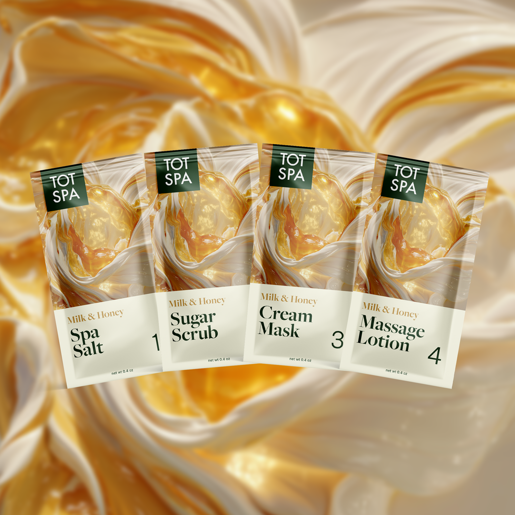 TOT 4 Step Spa Kit Milk & Honey pouches