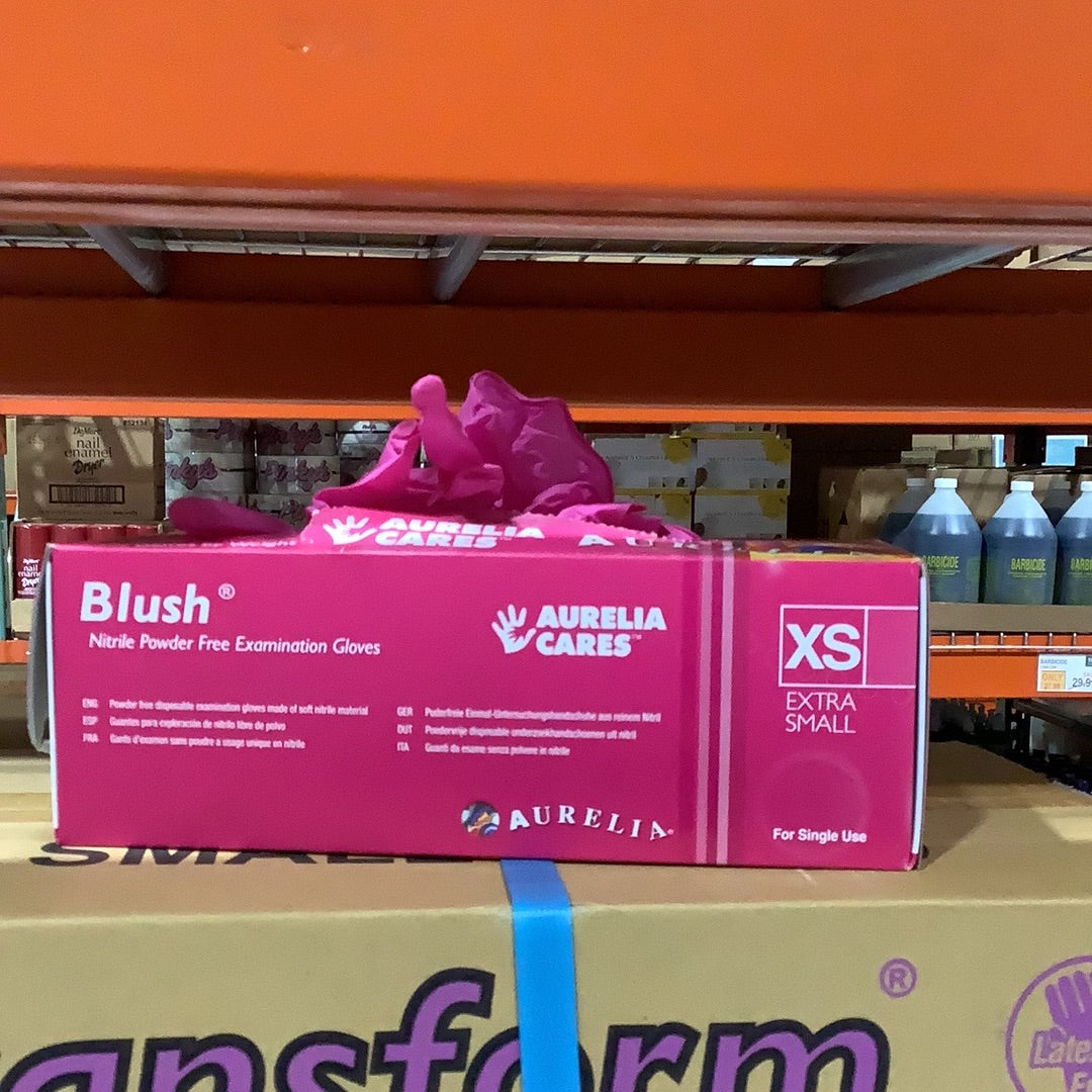 BLUSH NITRILE POWDER FREE GLOVES (CASE)