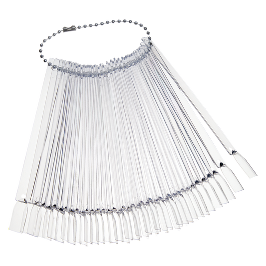 DL 40 PC NAIL TIP FAN DISPLAY (NATURAL, CLEAR)