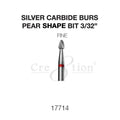 CRE8TION SILVER CARBIDE PEAR SHAPE BIT 3/32"