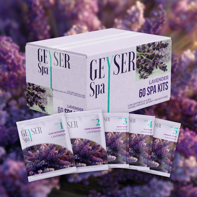 Geyser Spa Lavender case and pouches