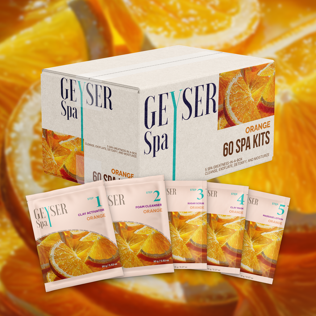 Geyser Spa Orange case and pouches