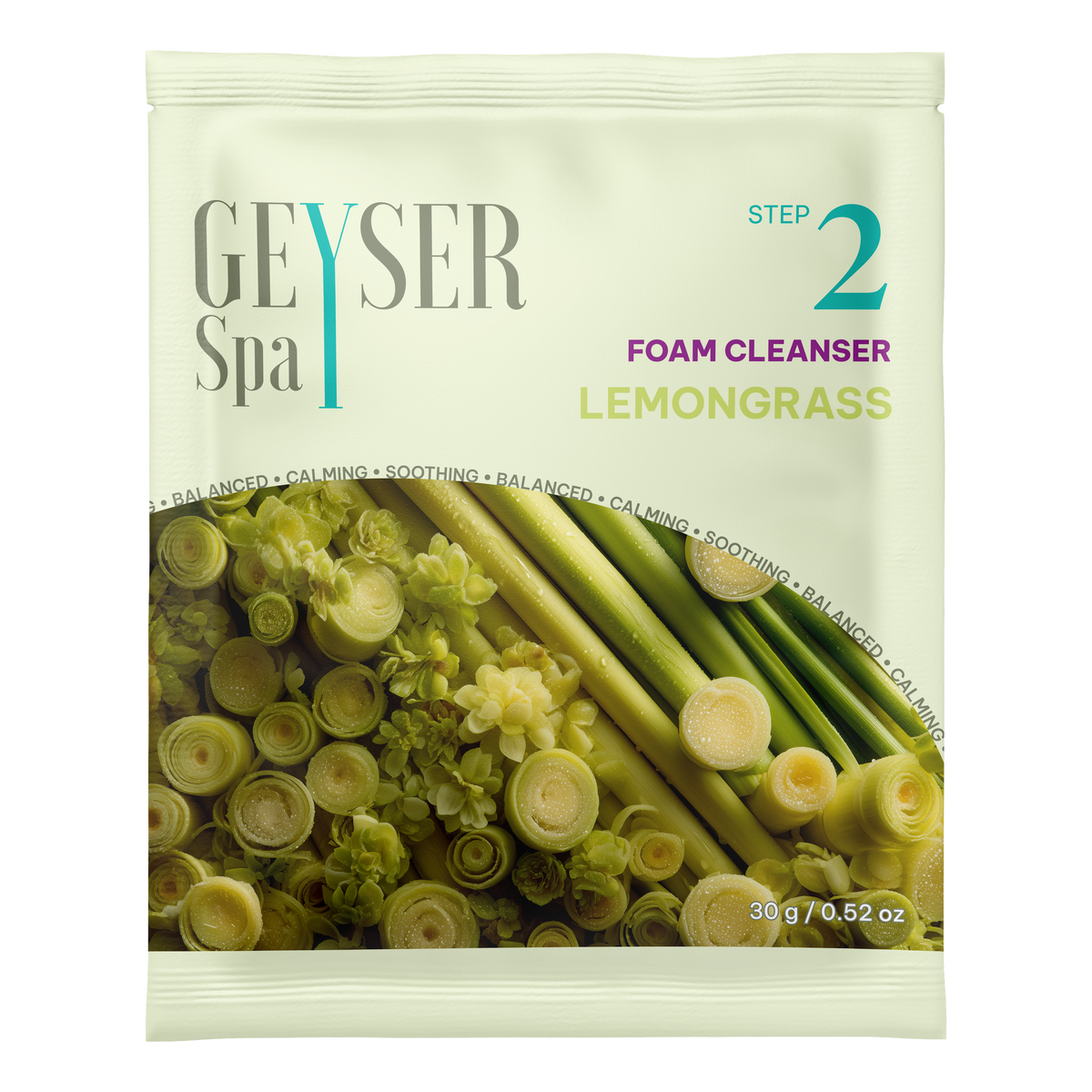 Geyser Spa Lemongrass Step 2 Foam Cleanser pouch