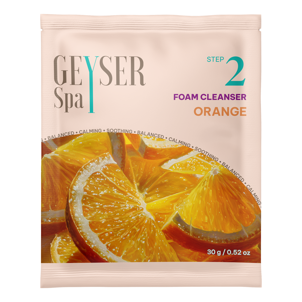 Geyser Spa Orange Step 2 Foam Cleanser pouch