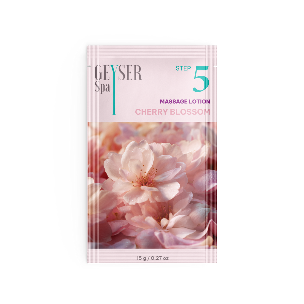 Geyser Spa Cherry Blossom Step 5 Massage Lotion pouch