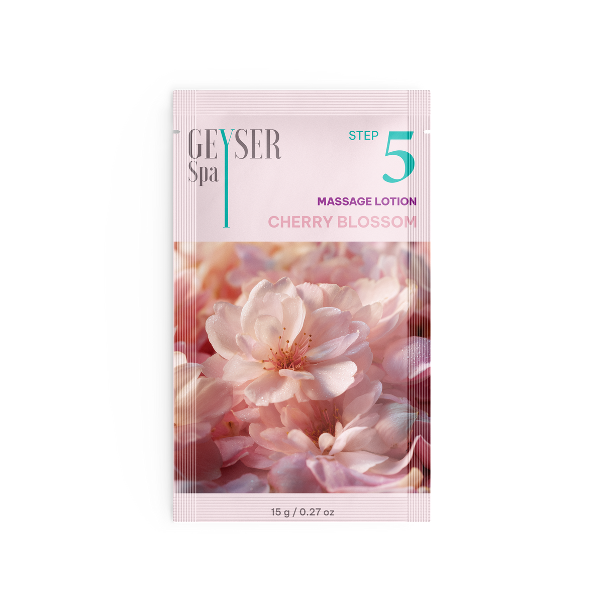 Geyser Spa Cherry Blossom Step 5 Massage Lotion pouch