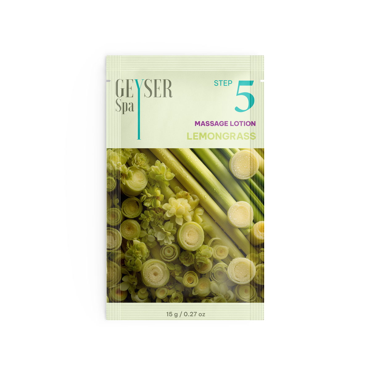 Geyser Spa Lemongrass Step 5 Massage Lotion pouch