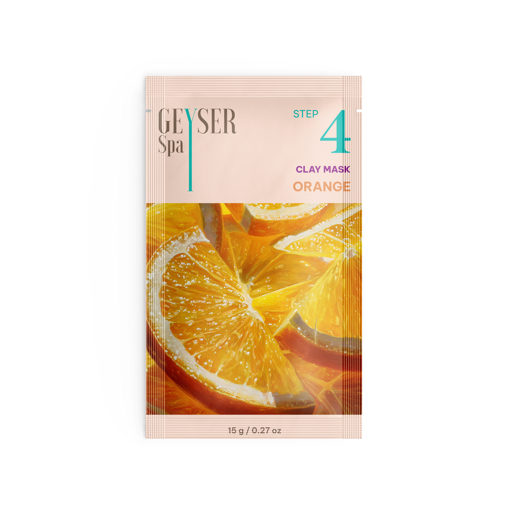 Geyser Spa Orange Step 4 Clay Mask pouch
