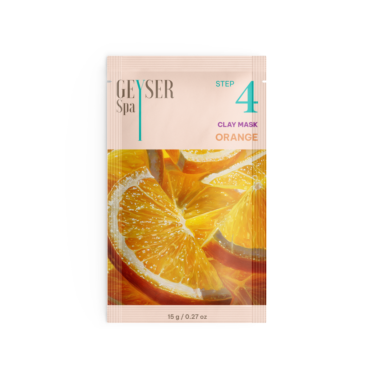 Geyser Spa Orange Step 4 Clay Mask pouch