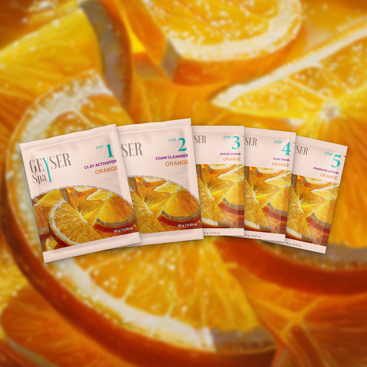Geyser Spa Orange pouches