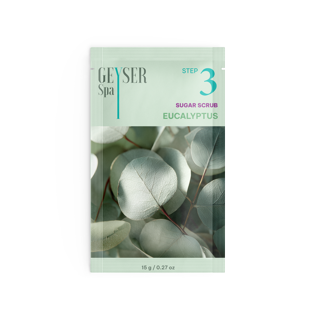 Geyser Spa Eucalyptus Step 3 Sugar Scrub pouch