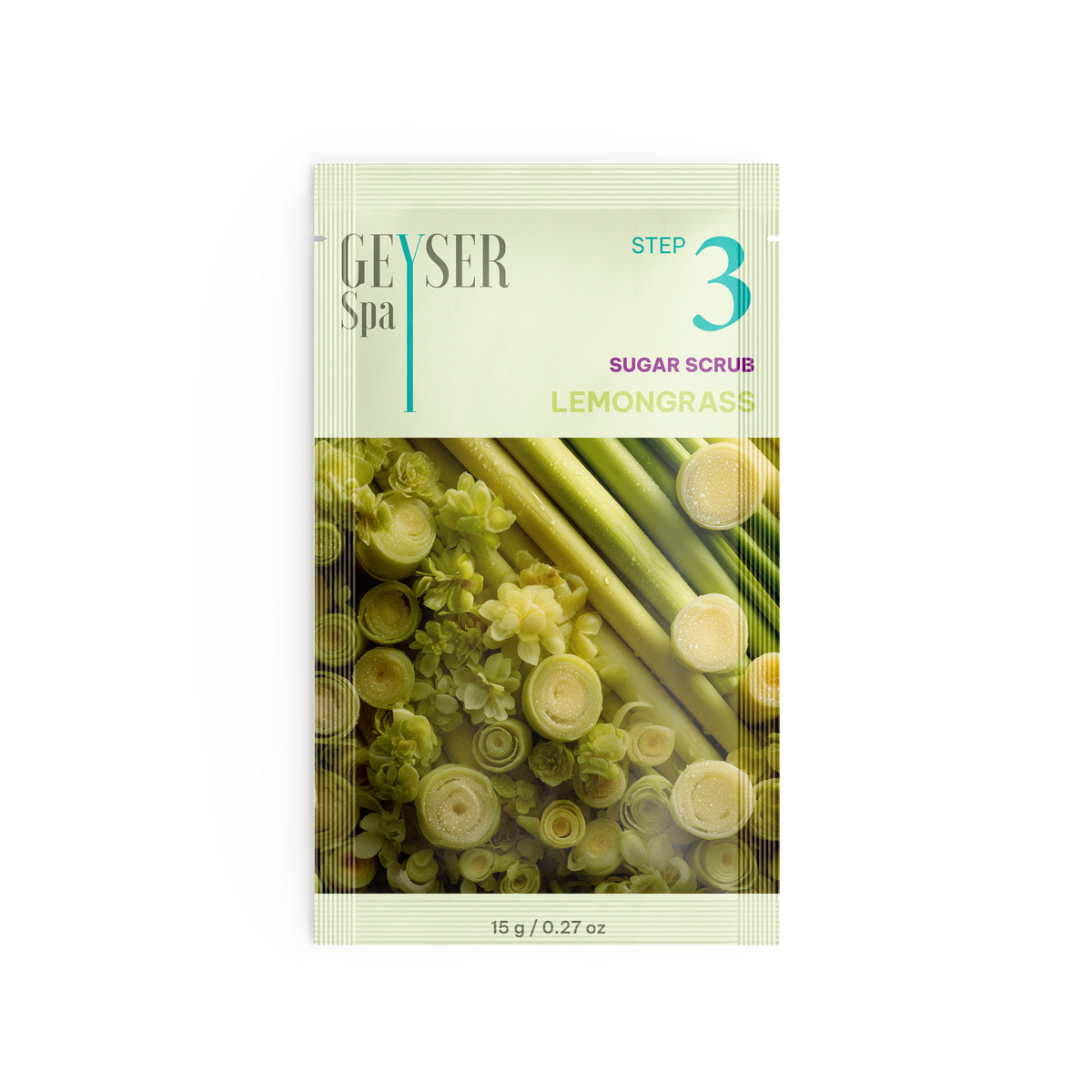 Geyser Spa Lemongrass Step 3 Sugar Scrub pouch