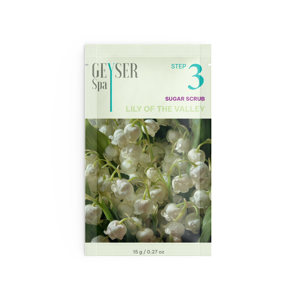 Geyser Spa Lily of the Valley Step 3 Sugar Scrub pouch