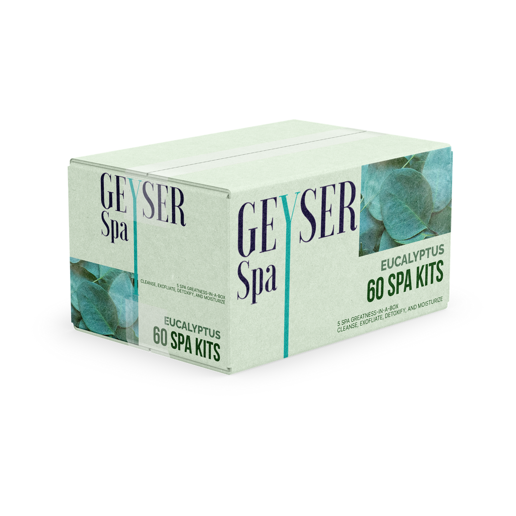 Geyser Spa 5 Step Pedicure Kit Eucalyptus Case box