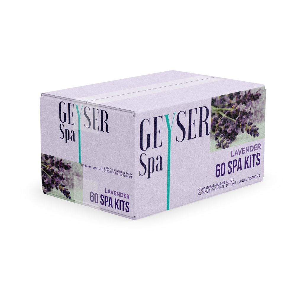 Geyser Spa 5 Step Pedicure Kit Lavender Case box