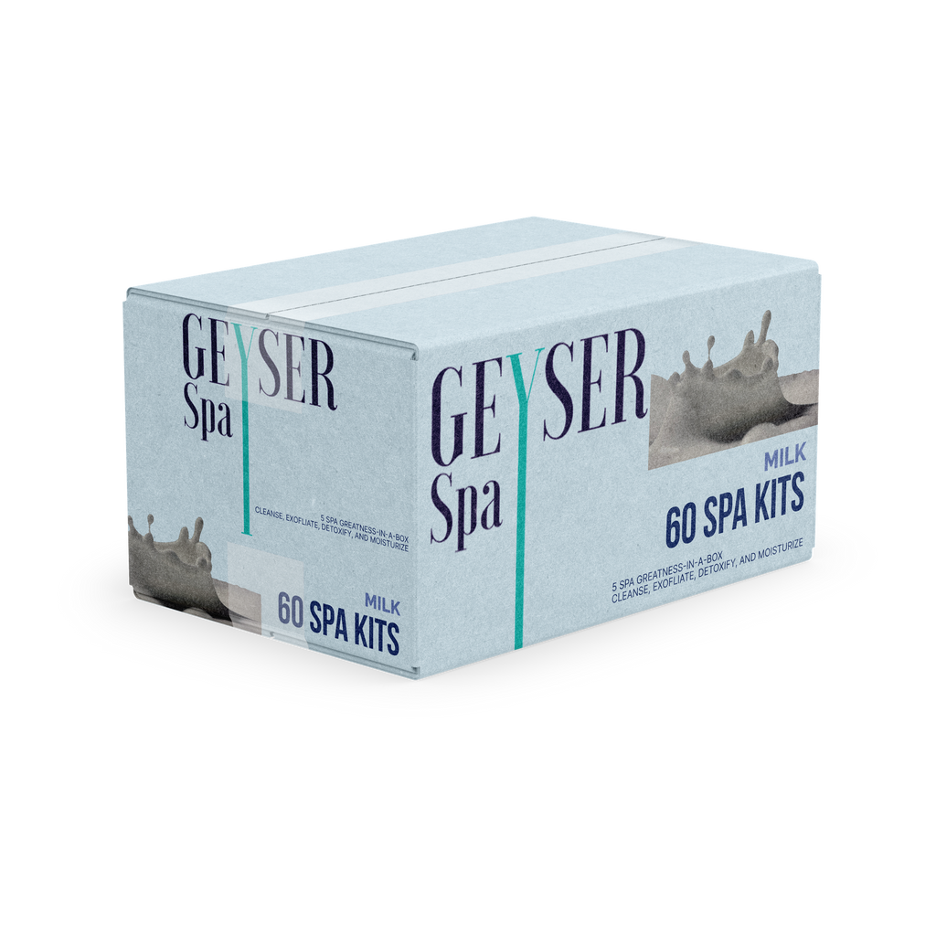 Geyser Spa 5 Step Pedicure Kit Milk Case box