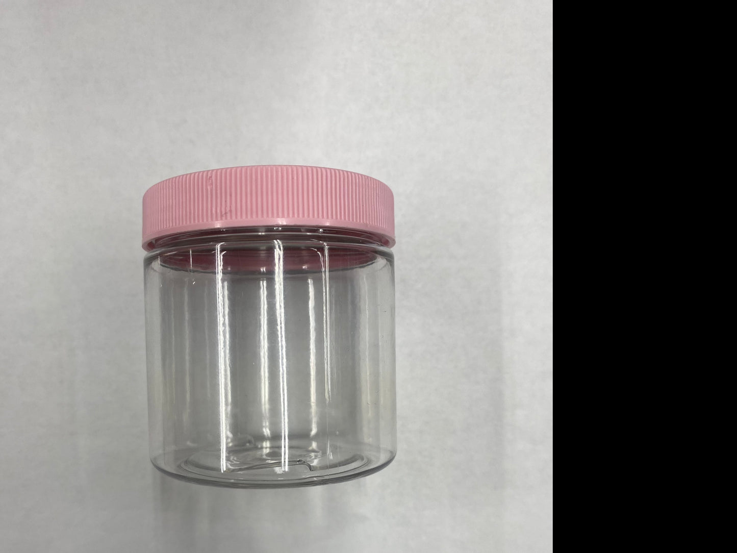 8 OZ PLASTIC JAR PINK TOP