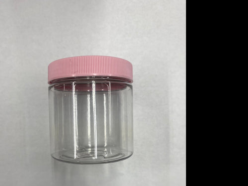 8 OZ PLASTIC JAR PINK TOP
