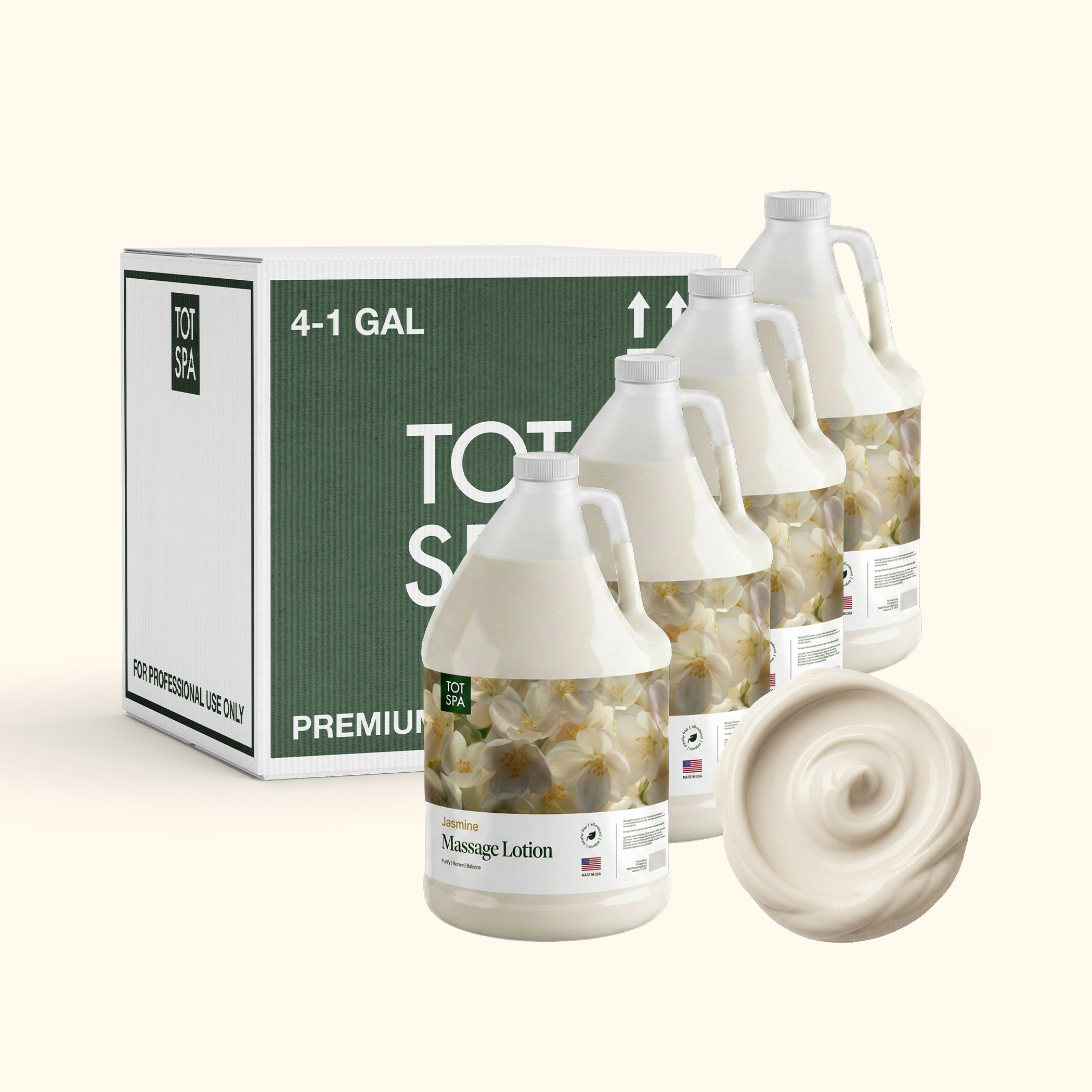 TOT Massage Lotion Jasmine 1 Gallon Case