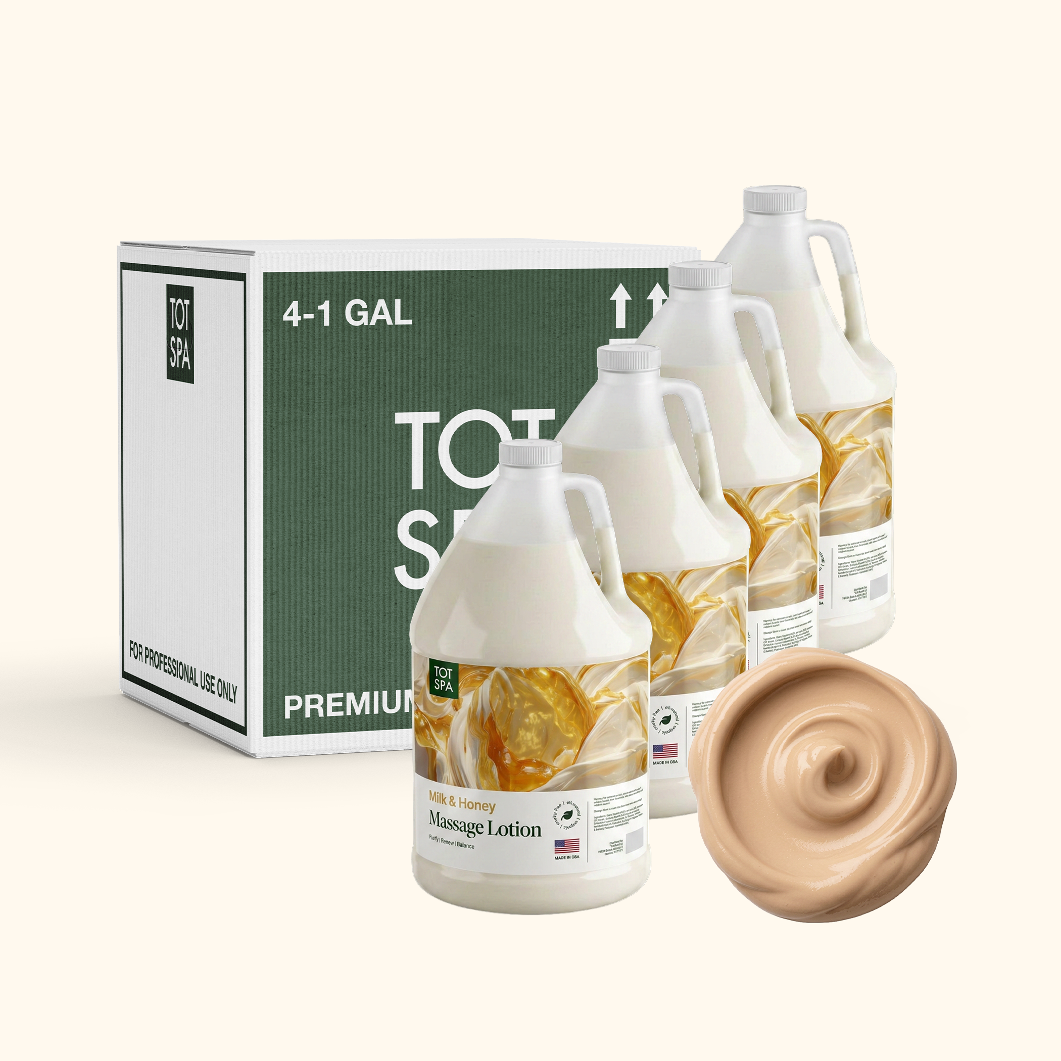 TOT Massage Lotion Milk & Honey 1 Gallon Case