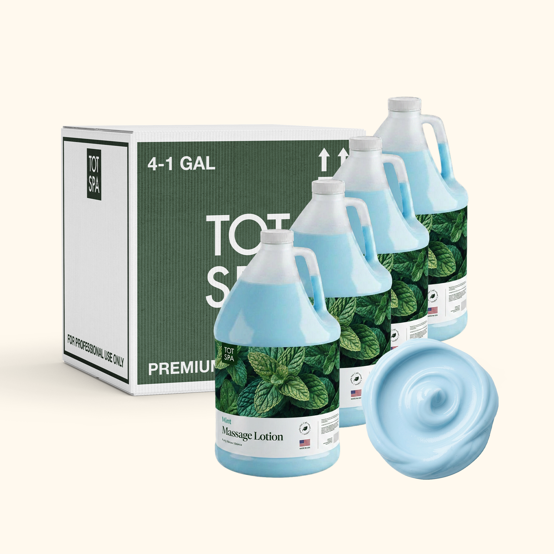 TOT Massage Lotion Mint 1 Gallon Case