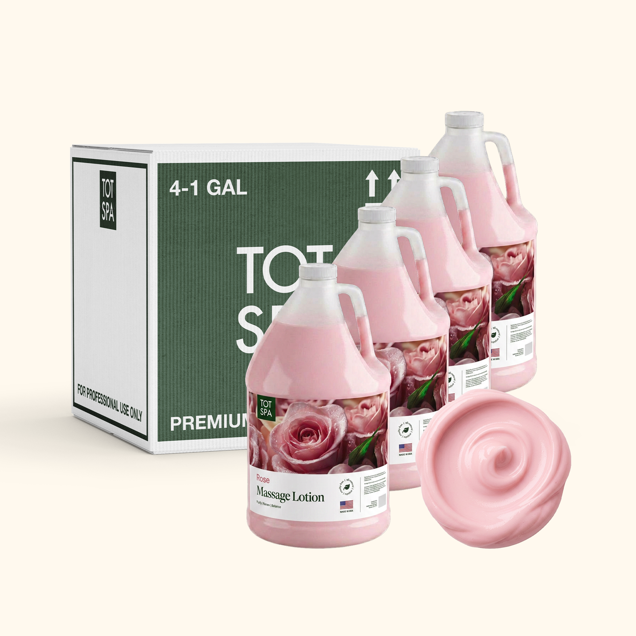 TOT Massage Lotion Rose 1 Gallon Case