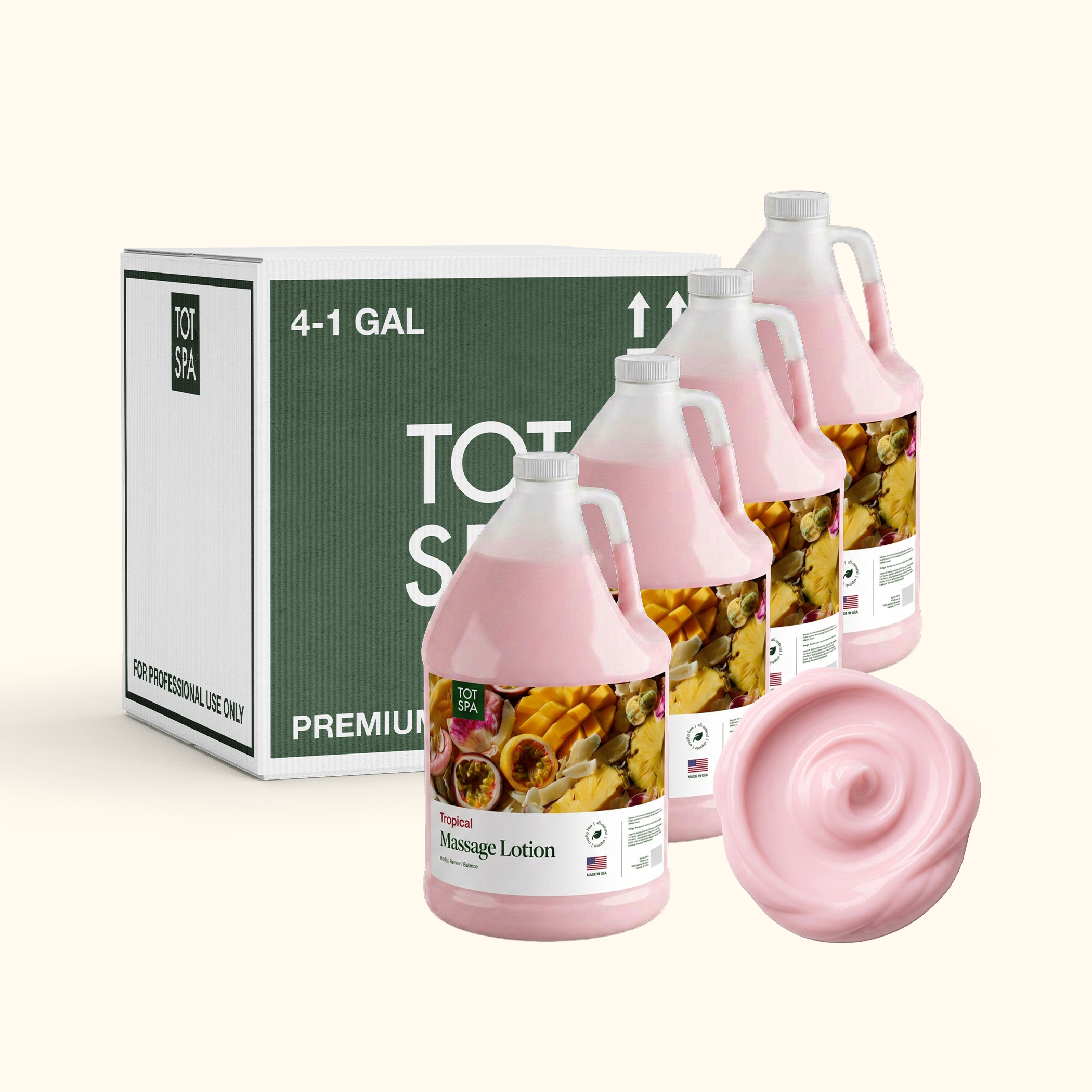 TOT Massage Lotion Tropical 1 Gallon Case
