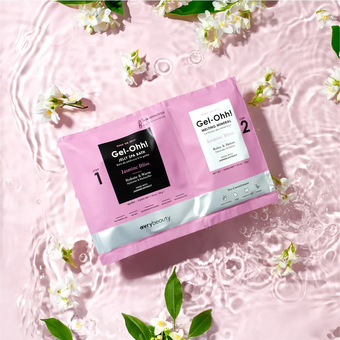 Avry Beauty Jelly Spa Kit Jasmine Bliss 1 Box (30 Kits)