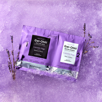 Avry Beauty Jelly Spa Kit Lavender Sage 1 Box (30 Kits)