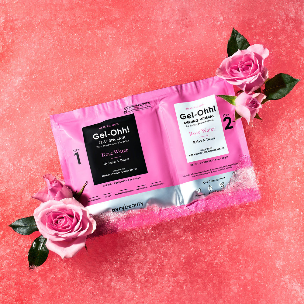 Avry Beauty Jelly Spa Kit Rose Water 1 Box (30 Kits)