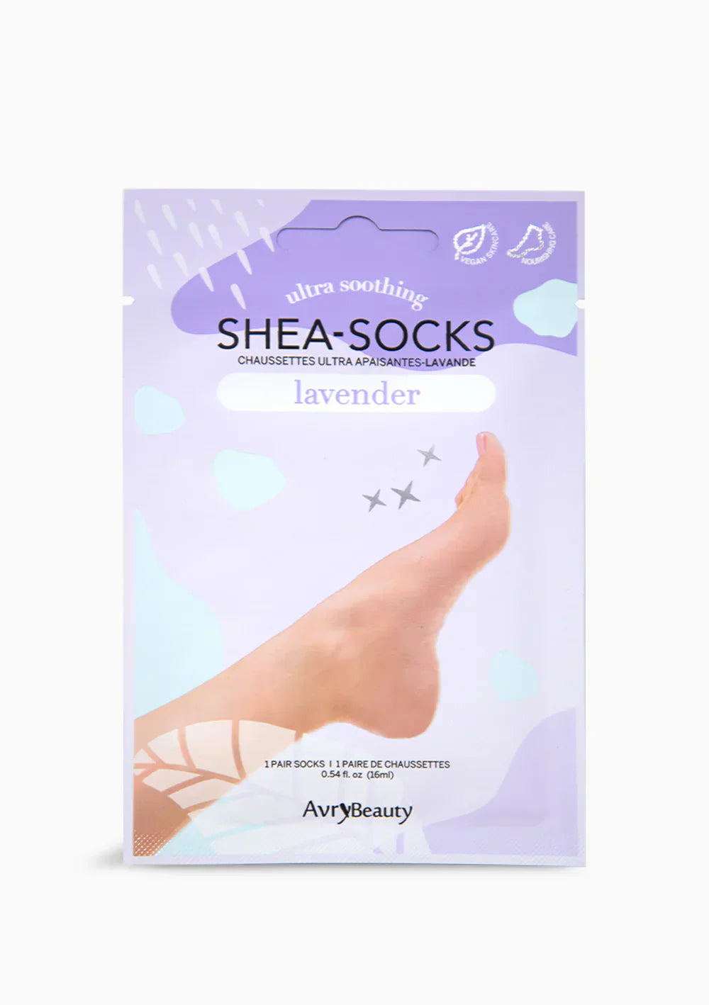 Avry Beauty Shea-Socks Lavender 1 Pack