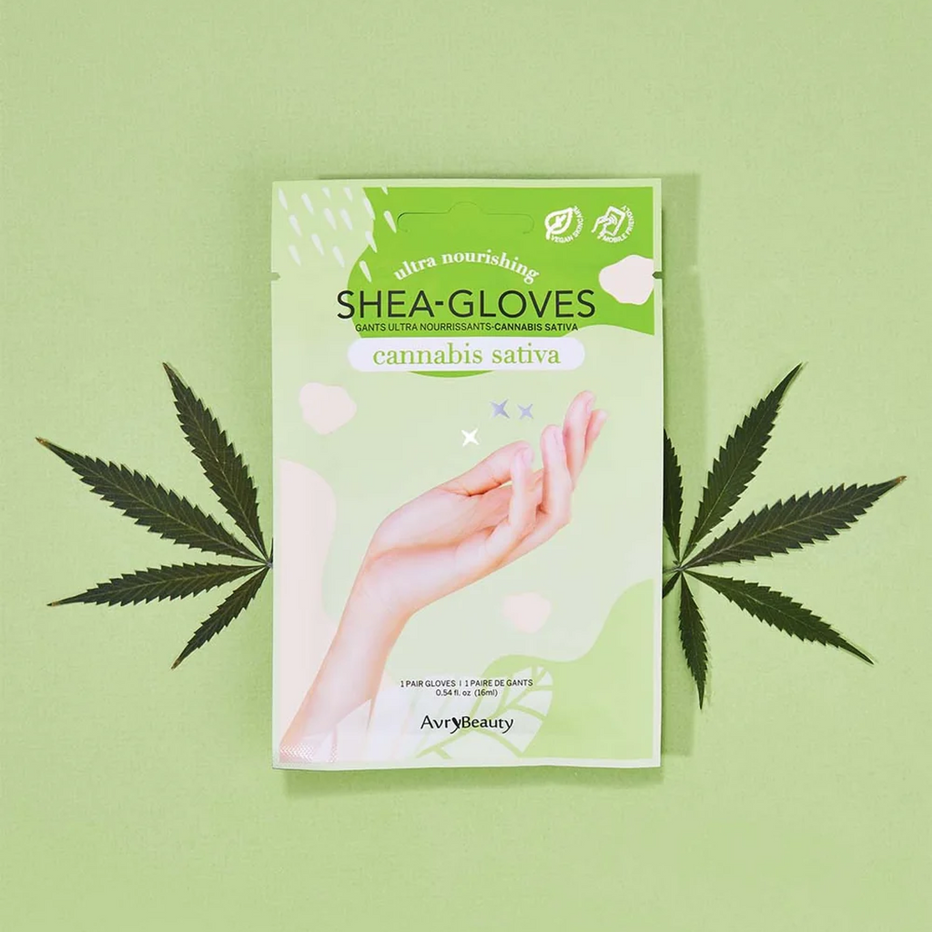 Avry Beauty Shea-Gloves Cannabis Sativa single pack