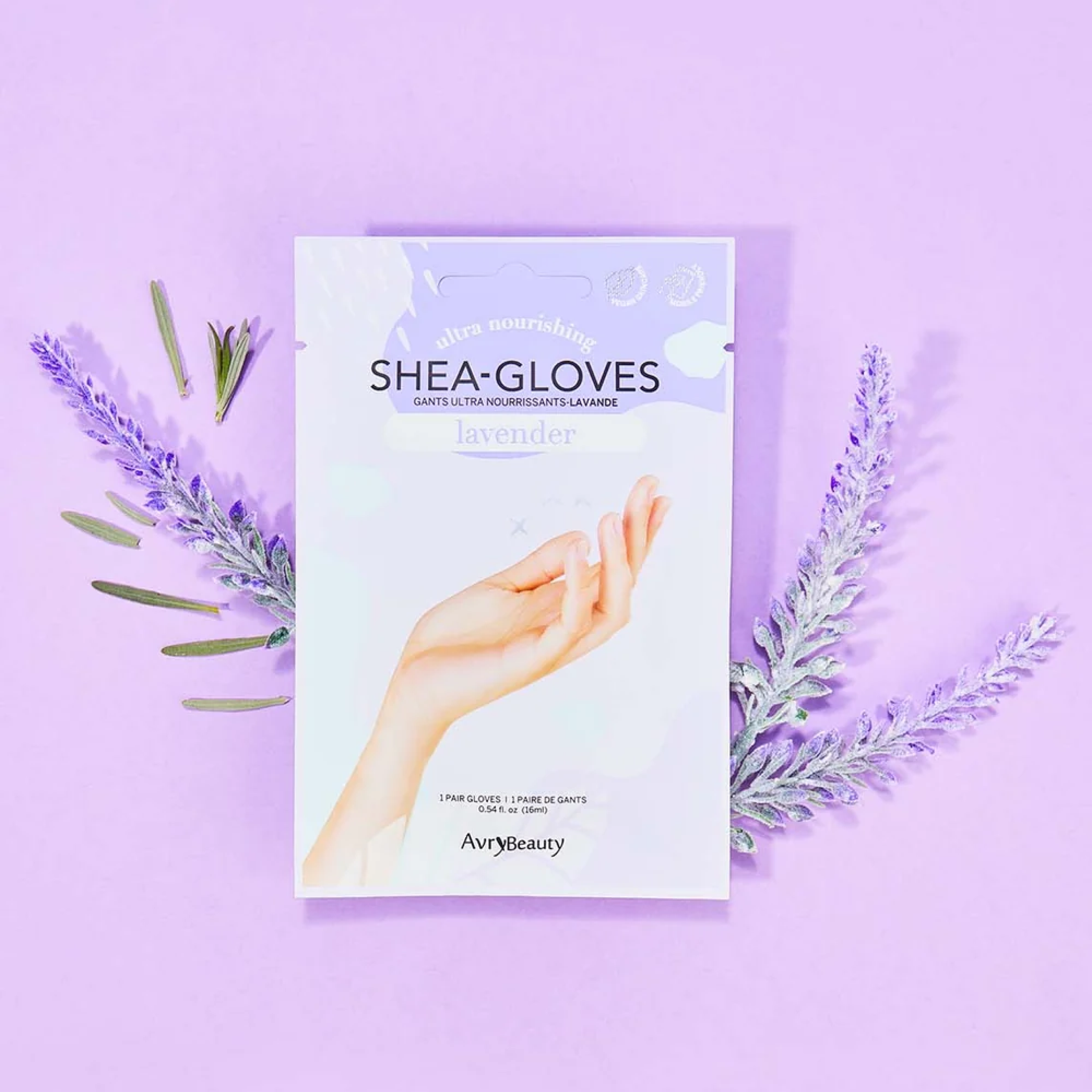 Avry Beauty Shea-Gloves Lavender single pack