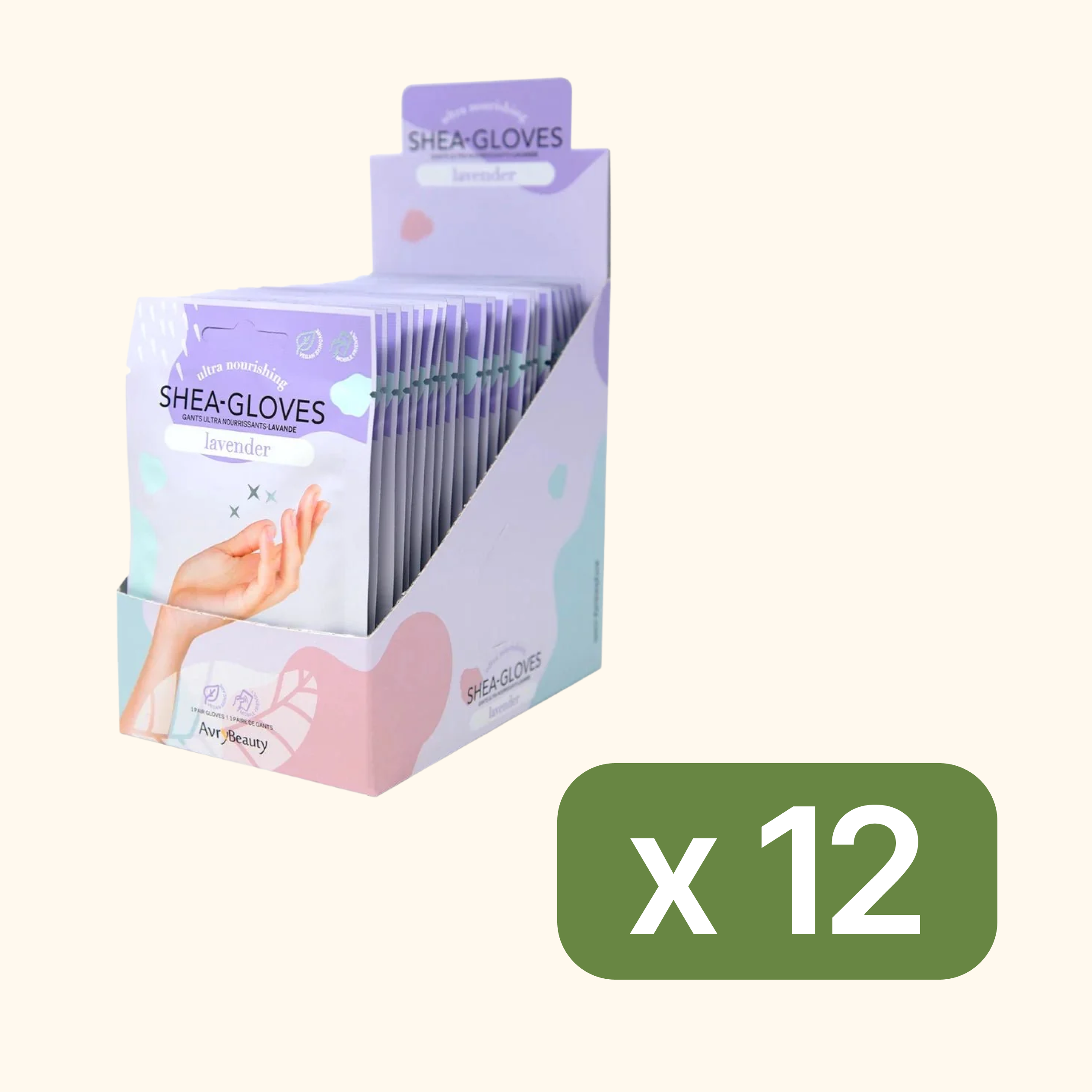 Avry Beauty Shea-Gloves Lavender case of 300 packs