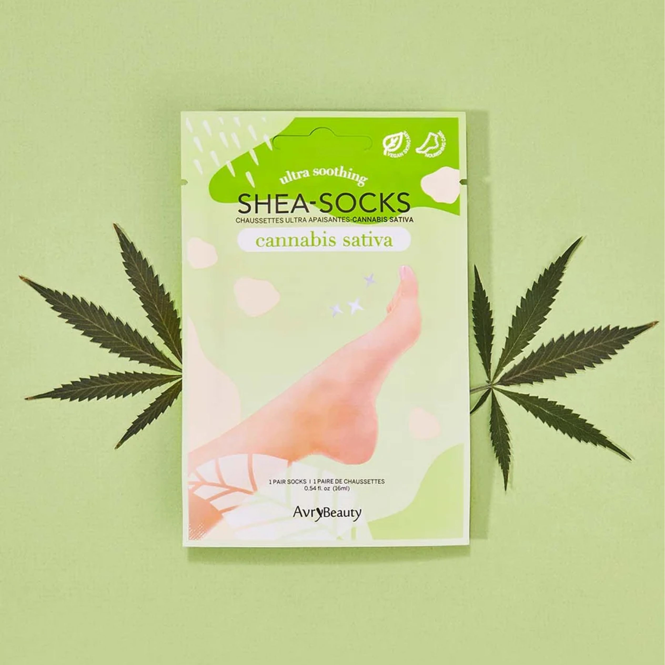 Avry Beauty Shea-Socks Cannabis Sativa single pack