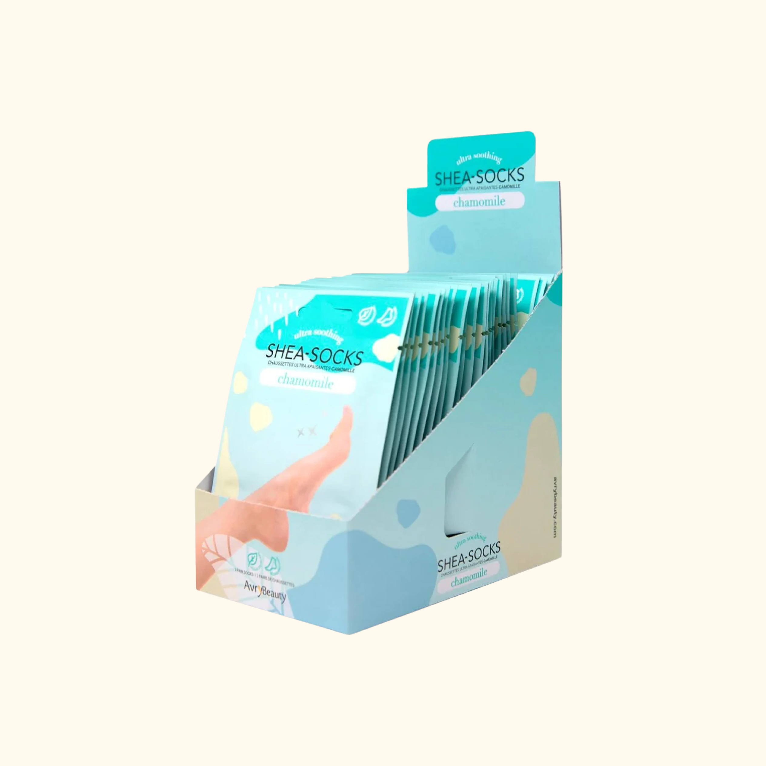Avry Beauty Shea-Socks Chamomile box of 25 packs