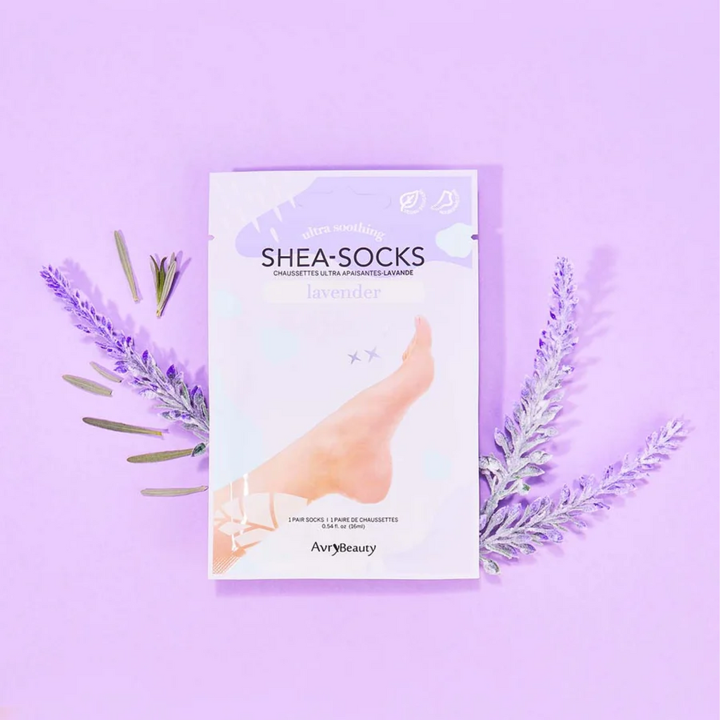 Avry Beauty Shea-Socks Lavender single pack