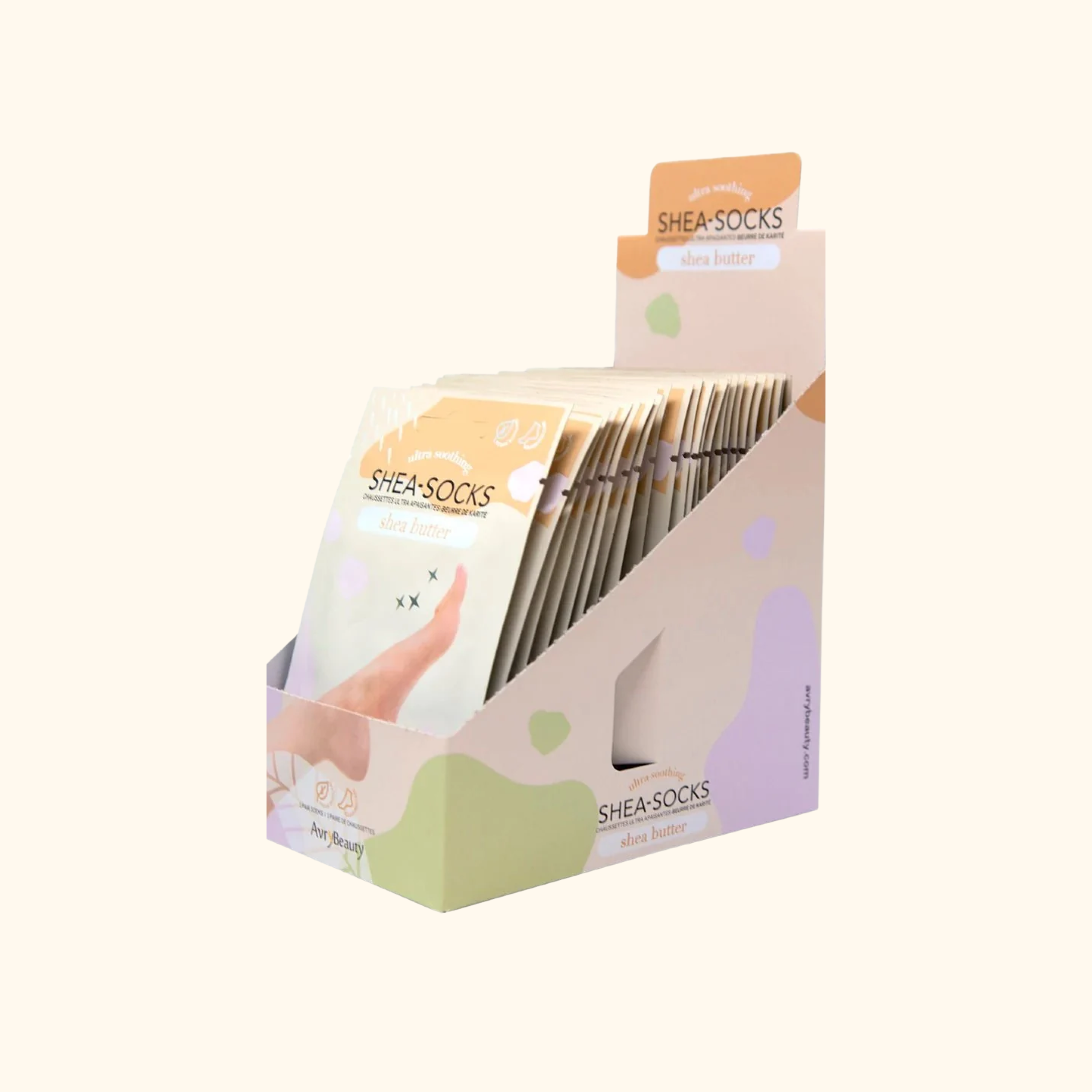 Avry Beauty Shea-Socks Shea Butter box of 25 packs