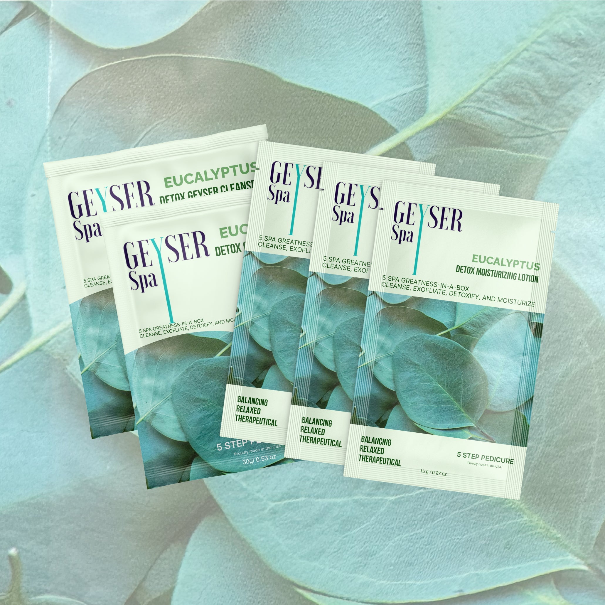 Geyser Spa 5-Step Pedicure Kit — Eucalyptus