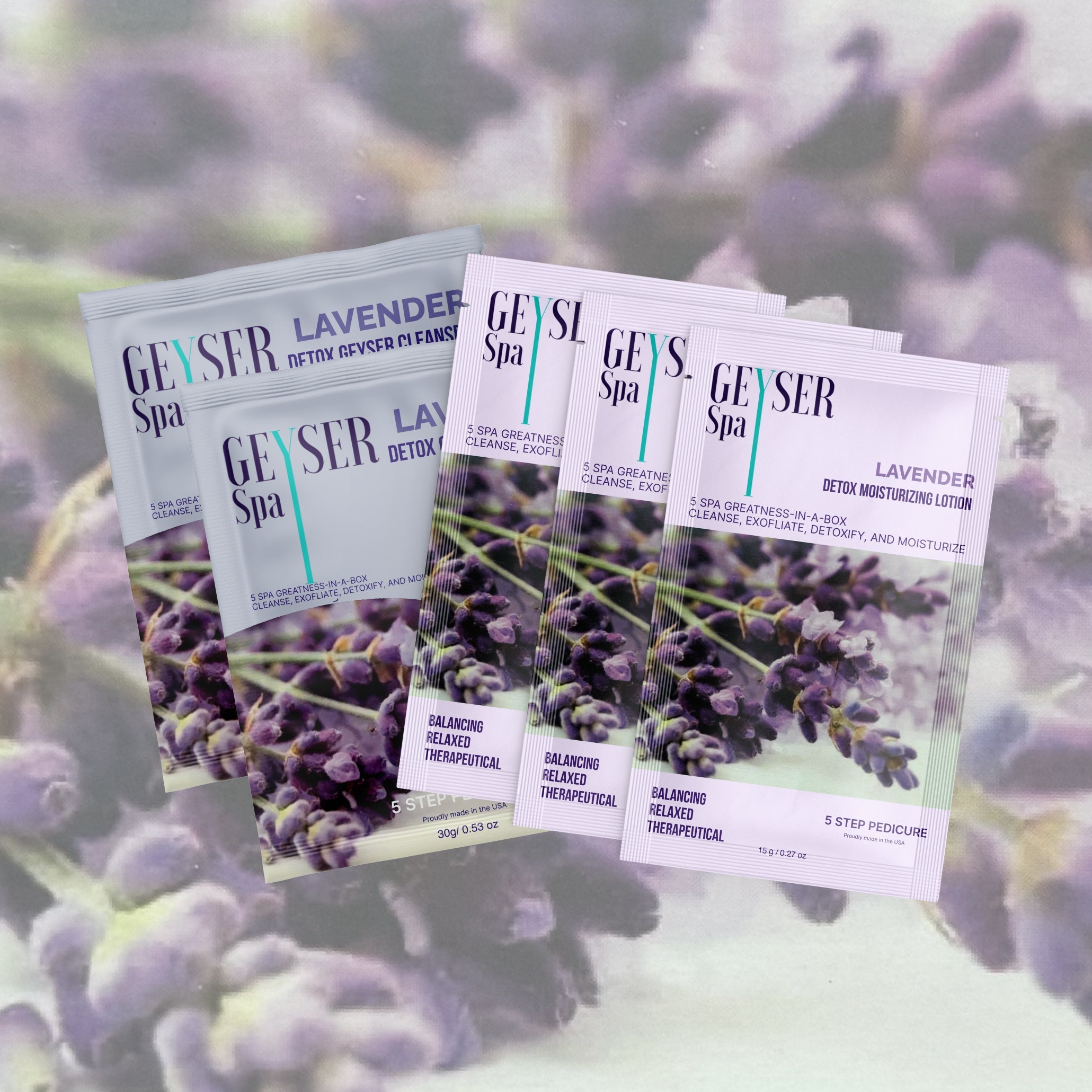 Geyser Spa 5-Step Pedicure Kit — Lavender