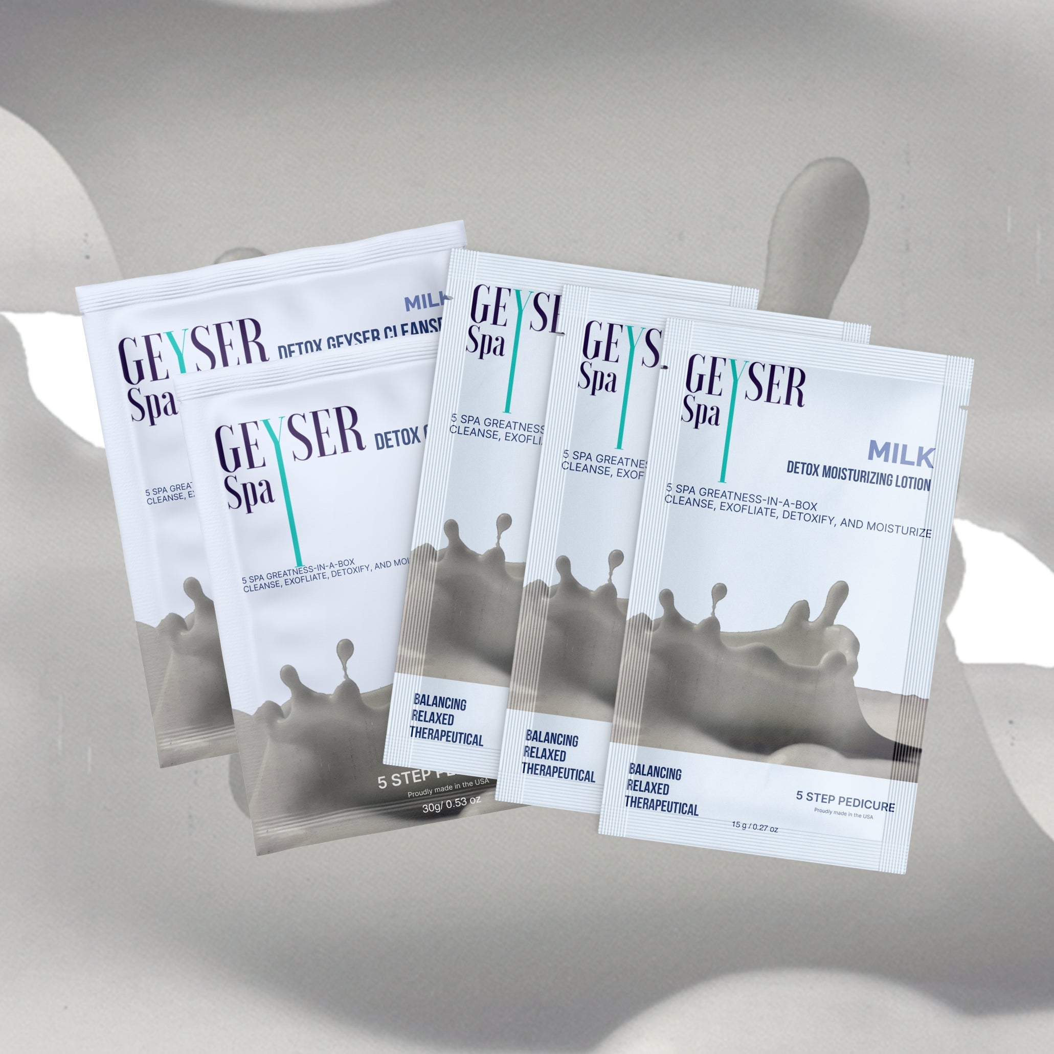 Geyser Spa 5-Step Pedicure Kit — Milk