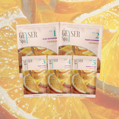 Geyser Spa 5 Step Pedicure Kit Orange Case