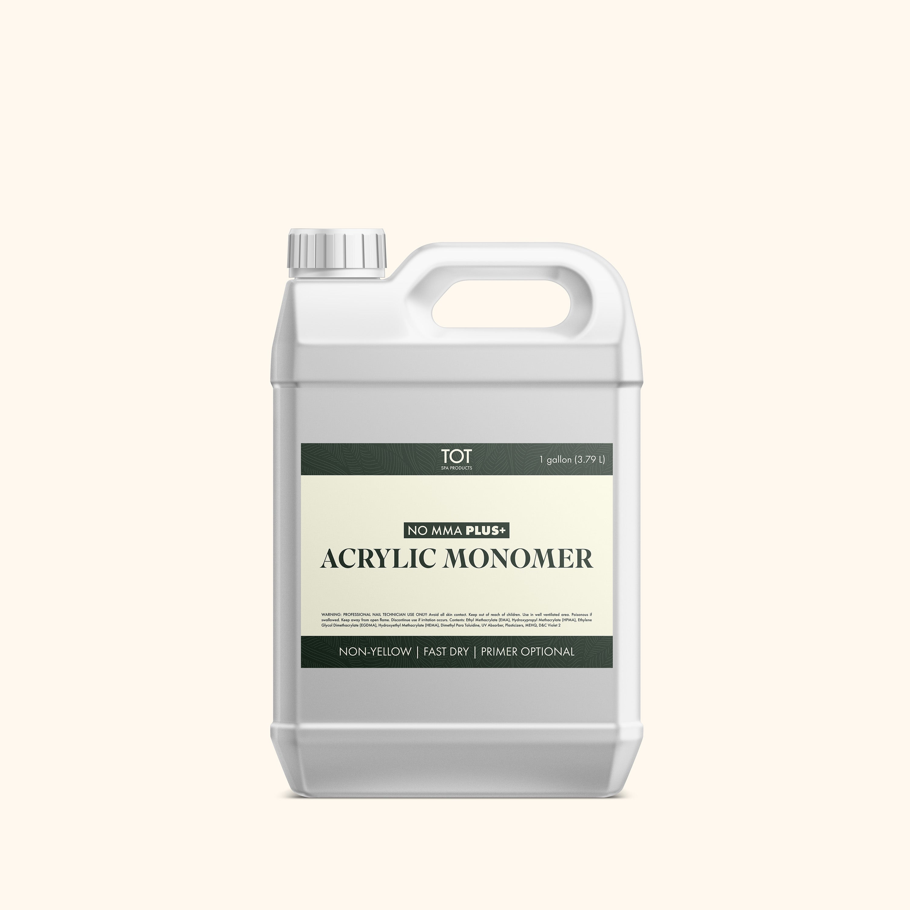 TOT Acrylic Monomer Liquid No MMA Plus+ 8 oz