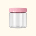 8 OZ PLASTIC JAR PINK TOP